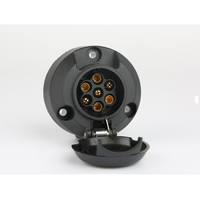 Connecteur de remorque étanche 12V 7 broches en cuivre 10A ABS pour caravane, camping-car, barre de remorquage