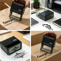 Stempel Karet Custom Pabrik GOOYIN 7638 Stempel Alamat Logo Pribadi Isi Ulang Tinta untuk Kantor Bisnis Kemasan