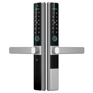 Serratura Intelligente a Doppia Impronta Digitale Impermeabile IP65 per Porte Scorrevoli in Vetro con Taglio Termico in Alluminio per Esterni - Product Image 1