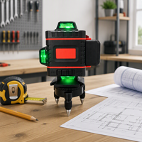 Niveau laser vert 520 nm, 16 points, à pendule, auto-nivelant, 12 V, outil de menuiserie industriel et DIY, garantie 1 an