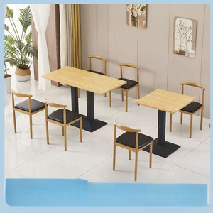 Juegos de <span class=keywords><strong>restaurante</strong></span> económicos comerciales, tienda de fideos para aperitivos, barbacoa, desayuno, catering, mesa de comida rápida, combinación de sillas, <span class=keywords><strong>restaurante</strong></span> - Product Image 3