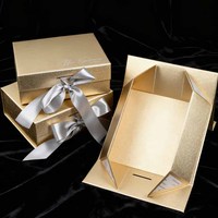 Moderne Luxus-Kraft papier starre Geschenk boxen mit Band Bowknot Schwamm futter Recycelte Materialien-Einfach zu falten und zu lagern