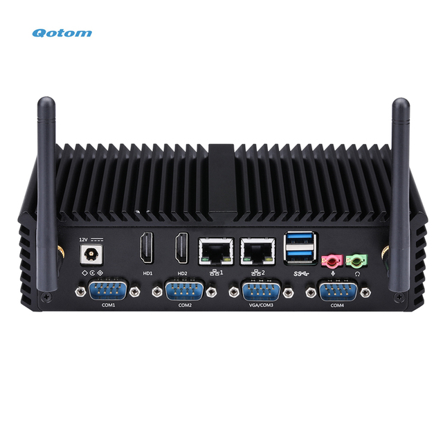Q335P I3 Mini Pc Desktop Computer All Aluminum Fanless Thin Client Industrial Router Computer Pc System Unite Desktops