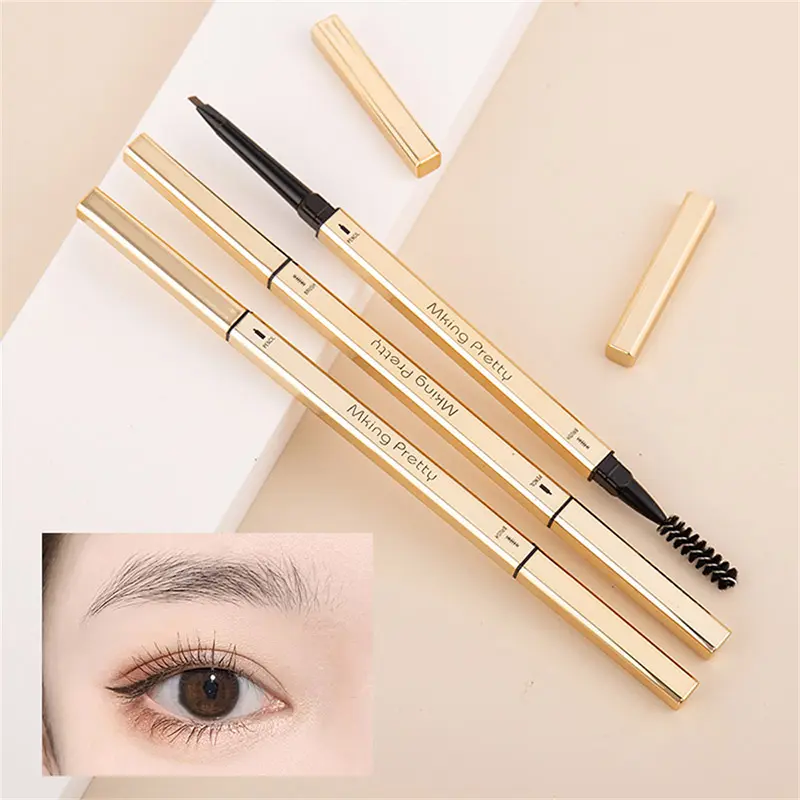 Cheapdouble Hoofd Wenkbrauwpotlood Langdurige Waterdichte 5 Kleuren Eye Brow Pen Tint Mascara Verbeteren Cosmetica Beauty Vrouwen Make-Up