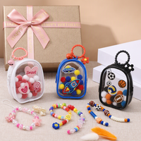Sac de rangement transparent en PVC pour poupées avec fermeture éclair, idéal pour les collectionneurs de jouets et les kits de fabrication de bracelets