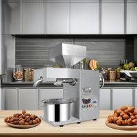 Nouvelle petite presse à huile commerciale en acier inoxydable, pressage à froid et à chaud, semi-automatique, production d'huile comestible, capacité de 30 kg/h