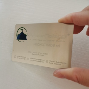 Cartes de visite professionnelles haut de gamme en acier inoxydable personnalisées Cartes d'appel de visite Logo personnalisé Incontournables pour hommes d'affaires - Product Image 5
