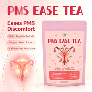 ชาสมุนไพร OEM PMS Ease ช่วยปรับสมดุลฮอร์โมนเพศหญิง บรรเทาอาการ PMS ท้องอืด คลื่นอารมณ์ เปลี่ยนอารมณ์ง่าย บรรเทาอาการวัยทอง <span class=keywords><strong>ลด</strong></span>เหงื่อออกตอนกลางคืน คลายความเครียด - Product Image 1