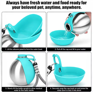 Dispensador de Agua para Mascotas a Prueba de Fugas, Superventas 2026, Botella de Agua para Perros de Acero Inoxidable 304, Apta para Todas las Actividades al Aire Libre - Product Image 5