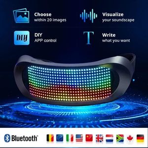 Led ứng dụng thông minh Bluetooth lập trình nhiều màu sáng sáng lên kính bên kính mát không dây LED kính - Product Image 2