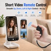 Télécommande sans fil Bluetooth pour selfie, bouton déclencheur zoom, caméra TikTok, vidéo courte, iPhone, Android, rechargeable