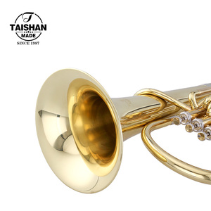 Chất lượng cao Vàng sơn mài Baritone Brass gió cụ thiết kế đẹp <span class=keywords><strong>euphonium</strong></span> với 3 dọc piston - Product Image 4