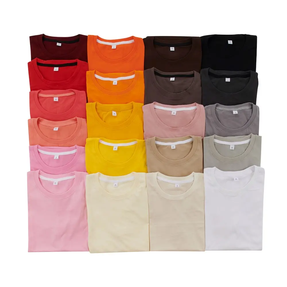 Camiseta de algodón con estampado personalizado de Tailandia, Jersey informal inteligente de alta calidad, 160 gramos, en blanco, 100% algodón, cuello redondo