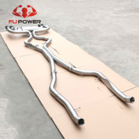 Échappement FUPOWER pour BMW X5M X6M F85 F86 2015-2019 4.4T, échappement cat-back, silencieux simple, acier inoxydable, tuyau d'échappement