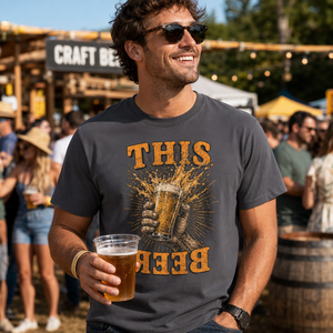 JNEI Maßgeschneidertes T-Shirt <span class=keywords><strong>München</strong></span> Bierfest 150gsm Schnelltrocknend Atmungsaktiv Rundhals-Oberteil für Markenaufträge - Product Image 1