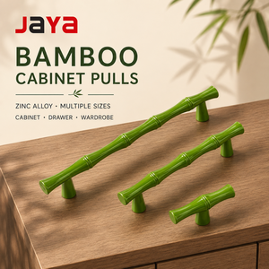 JAYA 绿竹形锌合金橱柜拉手和旋钮现代抽屉衣柜橱柜家具五金配件 - Product Image 1