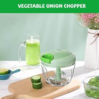 Groene Kleur Praktische Knoflook Snijder Keuken Gadgets Voedsel Chopper Container Voor Ui Chili Fruit Vlees Pinda