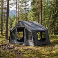 Tente gonflable portable de luxe quatre saisons à double couche en tissu Oxford PVC, imperméable, coupe-vent, ouverture automatique rapide