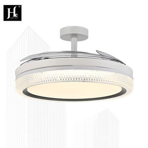 Ventilador Invisible de Techo para Sala de Estar Estilo Nórdico, Ventilador Eléctrico de Frecuencia Variable, Lámpara de Techo para Dormitorio, Restaurante, Lámpara de Ventilador de Lujo - Product Image 4