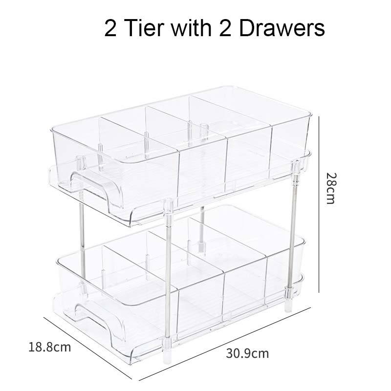 2 niveaux avec 2 tiroirs