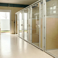 Nichoir pour chien en alliage d'aluminium et verre trempé, robuste et sécurisé, pour grands chiens de travail, usage extérieur