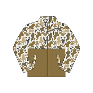 Sweat-shirt personnalisé en coton imprimé camouflage avec poches zippées pour bébés garçons – Vêtements d'automne tendance pour enfants en gros - Product Image 6