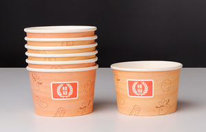 أولج الآيس كريم صناديق زبادي للاستعمال مرة واحدة مع أغطية صناديق ورقية تجارية للآيس كريم محددة - Product Image 5