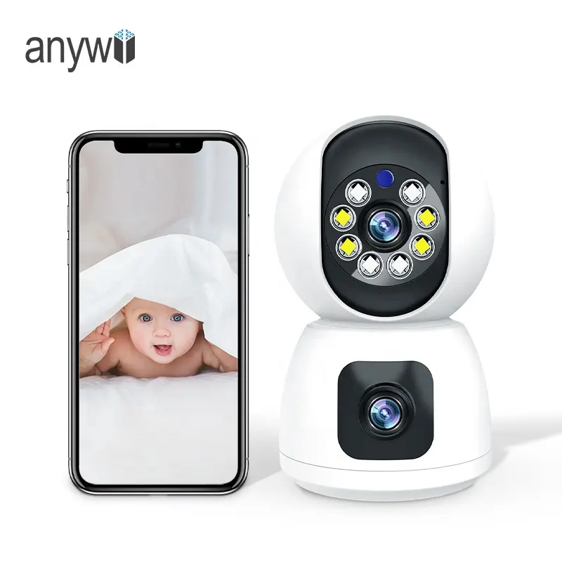 Anywii kamera Monitor bayi, CCTV Mini nirkabel Wifi deteksi manusia P100A Ip