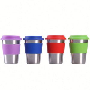 ถ้วยน้ำสำนักงานสแตนเลสกันความร้อนและป้องกันน้ำร้อนลวกซิลิโคน - Product Image 6