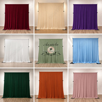 ANNIELU Rideau de fond plissé en spandex ultra-dense 2X 10x10ft, système de tringle et rideau haut de gamme pour mariage, photomaton et décoration d'événements