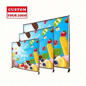 Custom Foldable Modern Retractable Telescopic Washable Advertising Banner Custom Print Portable <b>Stand</b> Display for Indoor/Outdoor - Product Image 2