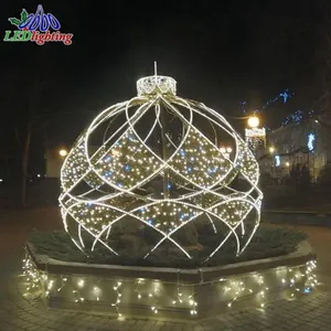 Lampu Natal Besar 3M 6M, Lampu Natal Besar Motif 3D Bola Cahaya Besar