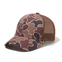 Casquette Trucker 6 Panneaux en Coton Sublimé Camouflage avec Logo Personnalisé pour Marques Premium d'Activités de Plein Air, Course, Randonnée, Sports – Casquette Trucker Classique