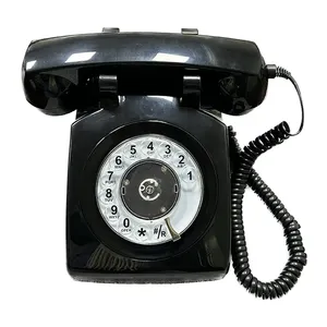 携帯電話のようなロータリーダイヤル固定電話古いスタイルの固定電話スリムホテル電話固定電話