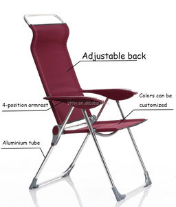 Chaise de plage <span class=keywords><strong>pliable</strong></span> en aluminium durable, portable, pour le camping, le parc et la cour, chaise longue de pique-nique - Product Image 3