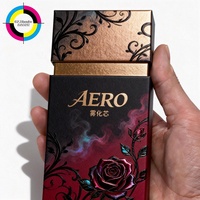 Caja con Mecanismo de Cierre Seguro y Elegante Diseño Floral con Lámina Dorada Premium para Productos de Alta Gama, Resistente a Niños