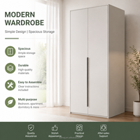 Armoire moderne sur mesure avec panneau de porte en PET écologique, armoire de rangement pour chambre à coucher
