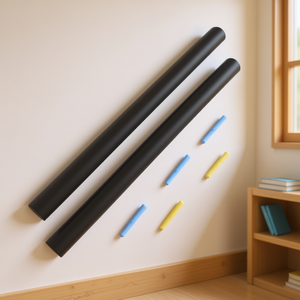 Autocollant mural tableau noir, 2 rouleaux de 2x6,6 pieds avec craies pour la décoration de la maison ou de la salle de classe - Product Image 2