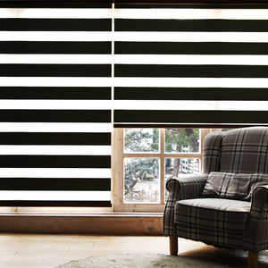 Persianas coreanas tipo cebra Axe, cortinas enrollables motorizadas con control automático de luz, modernas para el interior del hogar. - Product Image 3