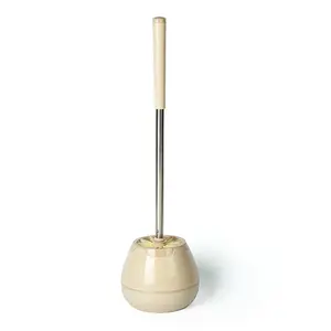 Créatif salle de bains épaissi en plastique toilettes brosse ensemble avec base ronde grande surface de nettoyage brosse de toilette WA5378