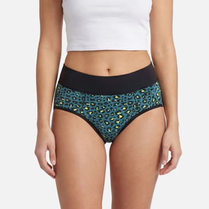 Braguitas de Algodón con Estampado de Leopardo para <span class=keywords><strong>Mujer</strong></span>, Venta al Por Mayor OEM, Personaliza tu Logotipo, Suaves, Transpirables, de Cintura Alta - Product Image 2