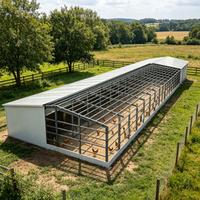 Abri pour bétail en acier personnalisé de haute qualité, panneaux sandwich isolés, poulailler, abri pour moutons et chèvres, grange pour vaches, ferme laitière