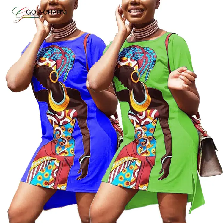 * S-86970414 2020 nuovi arrivi del Commercio All'ingrosso di Stile Mini Stampato sexy Manica Corta Stampato Tradizionale Africano Dashiki Dress