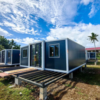 Kit de maison préfabriquée pliable en kit, 3 chambres, 2 salles de bain, modèle A-frame, la plus populaire en Chine, avec prix réel, livrée en kit plat