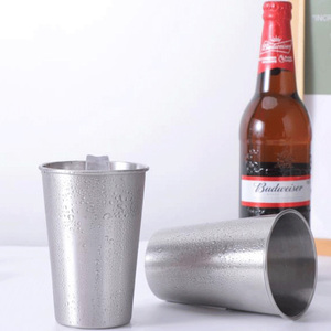 Mug à bière portable en acier inoxydable 304 pour le camping, avec logo personnalisable, capacité de 150 à 500 ml, pour une utilisation en extérieur lors de fêtes - Product Image 1