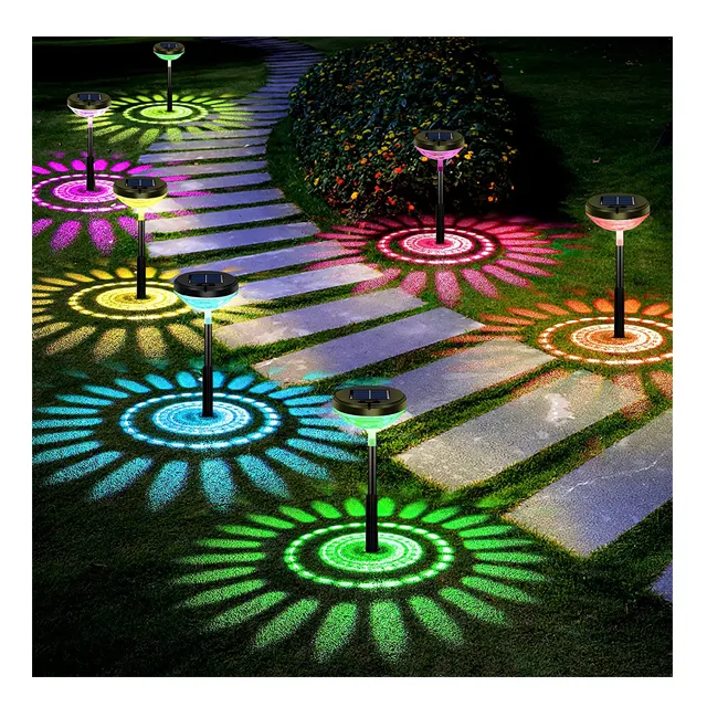 Estacas decorativas ABS impermeável ao ar livre IP65 gramado pátio passagem quintal caminho decorações jardim Solar estaca luzes