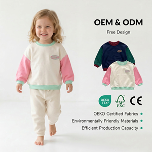 Produttore OEM ODM di <span class=keywords><strong>Felpe</strong></span> Invernali <span class=keywords><strong>per</strong></span> Bambini, Abbigliamento a Maniche Lunghe <span class=keywords><strong>per</strong></span> Bambine, <span class=keywords><strong>Moda</strong></span> in Cotone Biologico - Product Image 1
