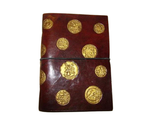 Handmade Vintage Leather Writing Journal Embossed Office Promotional Travel Notebook Thread Sewn <b>Custom</b> Printed OEM - Product Image 2