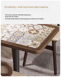 Set Tavolo e Sedie in Stile Retrò Americano per Piccoli Bar e Caffetterie, Adatto per Set da Dessert <span class=keywords><strong>con</strong></span> Tavoli Rotondi Floreali - Product Image 6