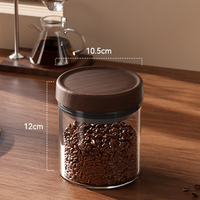 Pot de conservation hermétique en verre borosilicate avec couvercle à vis pour épices, grains de café, noix, organisateur alimentaire pour la cuisine domestique, OEM